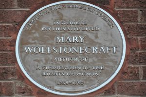 Placa en recuerdo de Mary Wollstonecraft en la que fue su última residencia en Inglaterra, donde murió.