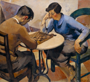 Juego de damas, 1927, de Abel Manta. Se incluye en la exposición del Reina Sofía "Pessoa. Todo arte es una forma de literatura". 