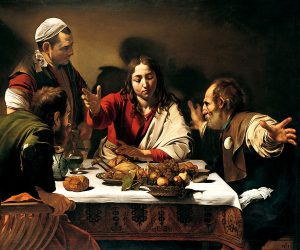 "Cena de Emaus", de Caravaggio (1601). La obra está en la National Gallery de Londres (Reino Unido).