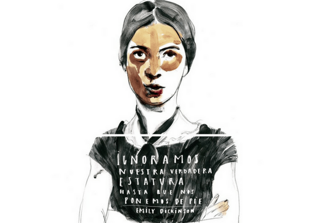 La poeta Emily Dickinson en versión de Paula Bonet. La ilustradora regaló este archivo al mundo con motivo de la huelga de mujeres del 8 de marzo de 2018. www.paulabonet.com