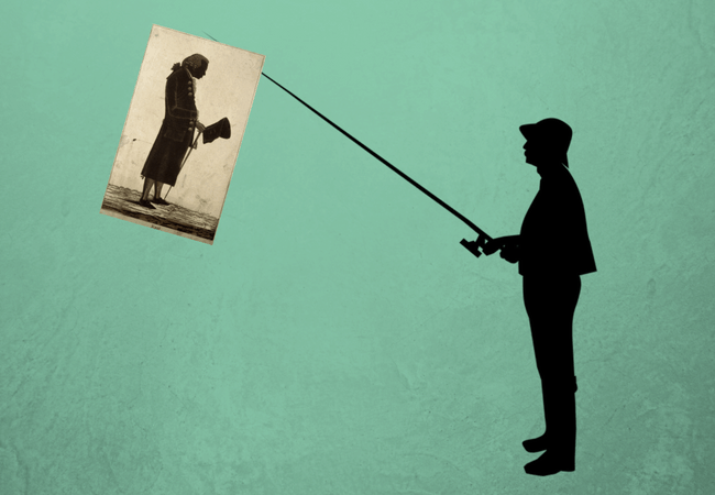 En esta entrada Magdalena explica por qué el Atrévete a pensar kantiano tiene que ver con un ¡atrévete a pescar!. Ilustración a partir de la silueta de Kant de Wellcome Images, una web operada por Wellcome Trust. Wellcome Images images@wellcome.ac.uk http://wellcomeimages.org Published: - Bajo licencia Creative Commons CC BY 4.0