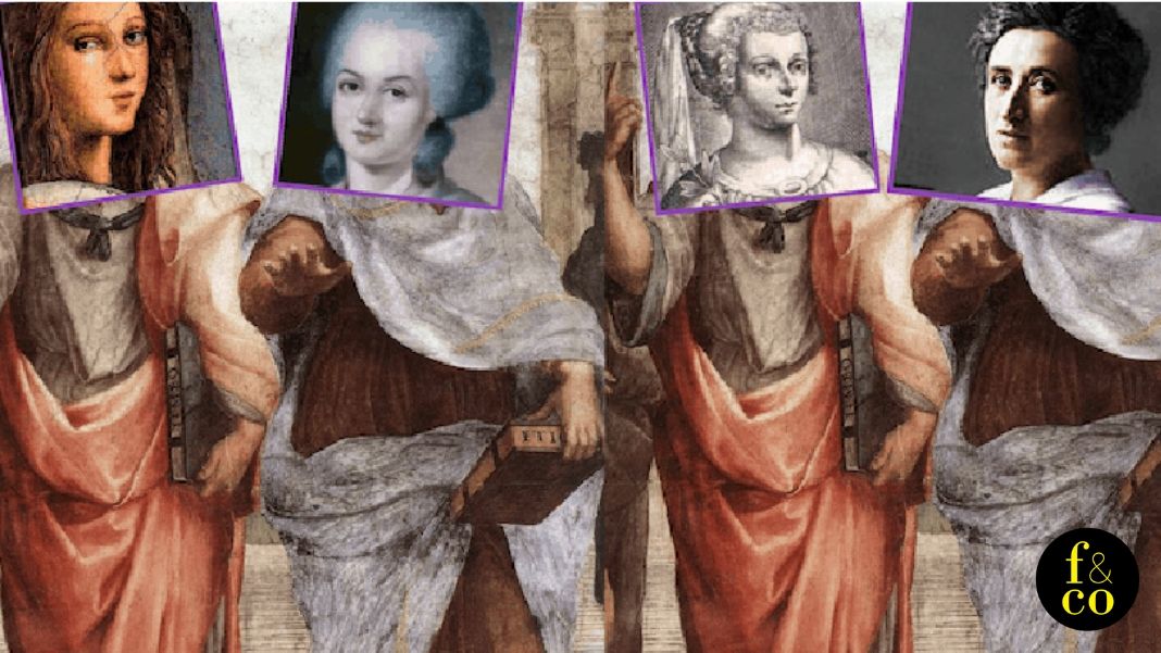 Platón y Aristóteles ocupaban los posiciones centrales de la "Escuela de Atenas", de Rafael. ¿Qué hubiera pasado si mujeres como Hipatia, Olympe de Gouge, Marie de Gournay o Rosa Luxemburgo hubieran tomado las riendas de la filosofía?