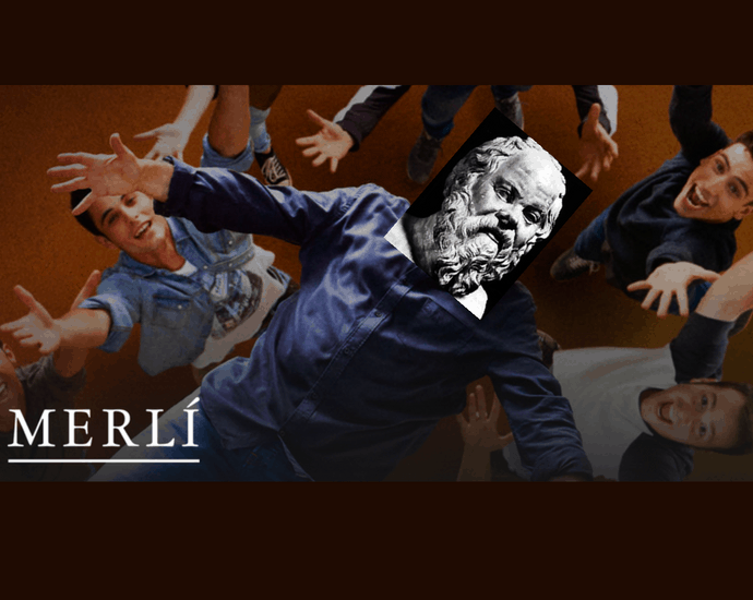 Merlí es el nuevo Sócrates para los alumnos en la serie de Netflix. A base de preguntas y actitud les va haciendo comprender de qué va esto de la filosofía.