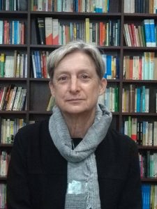 La filósofa estadounidense Judith Butler en mayo de 2018 visitando la editorial Herder. 
