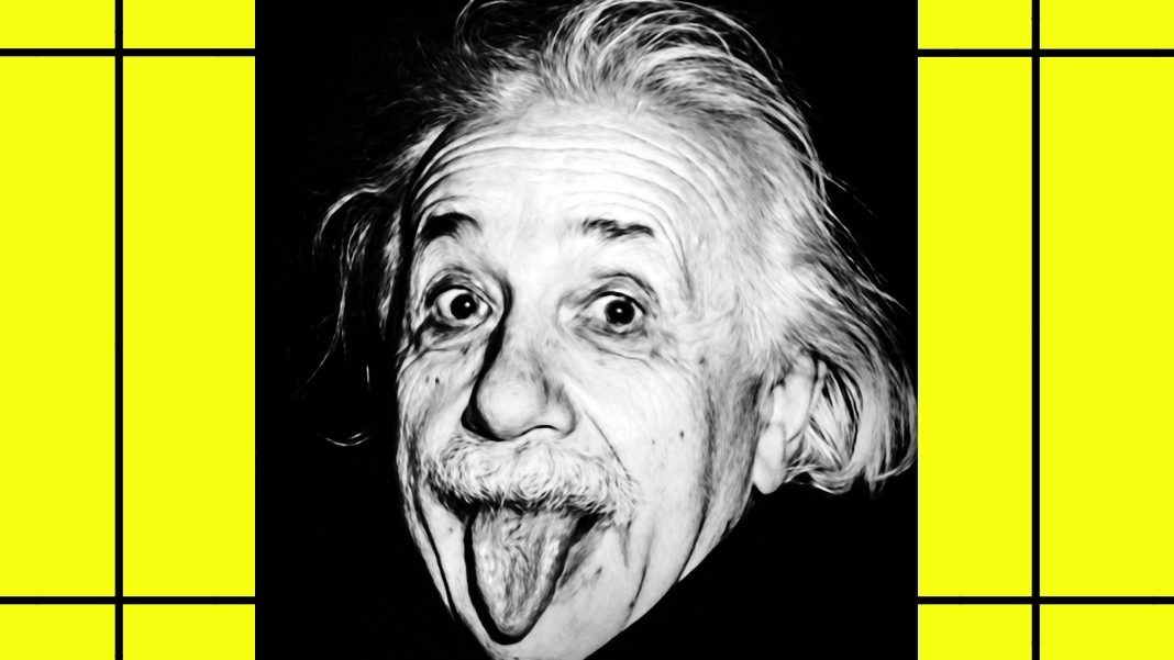 Einstein. Diseño hecho a partir de foto de dominio público de www.publicdomainpictures.net