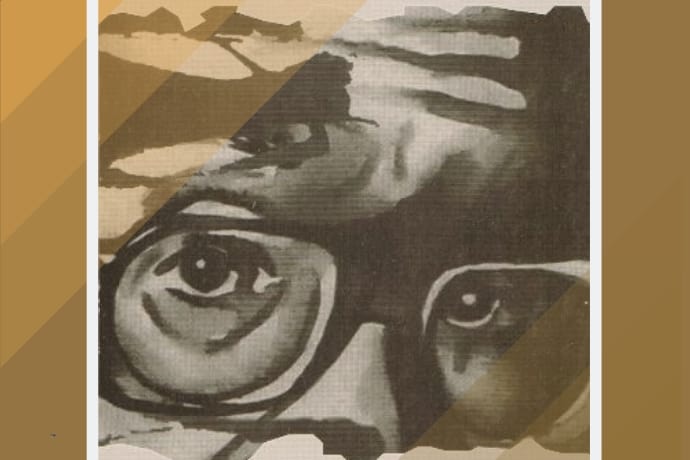 Imagen del filósofo chileno Juan RIvano a partir de la portada del libro de Andrés Araya, Antonio Vargas y Rogelio Rodríguez, quien firma el texto.