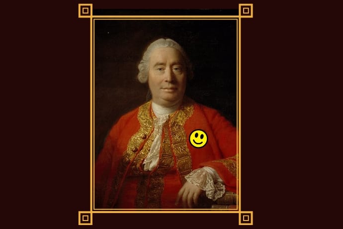 Imagen a partir del retrato clásico de David Hume (1766) por Allan Ramsay, en la Scottish National Gallery, Edimburgo.