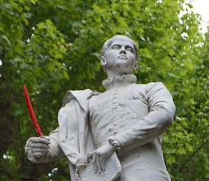 Estatua de Étienne de La Boétie (Tony Nöel, 1892) en su ciudad natal, Sarlat-la-Canéda, Francia.