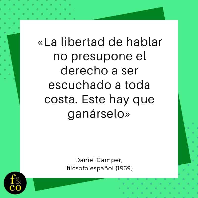 Frase filosófica Daniel Gamper