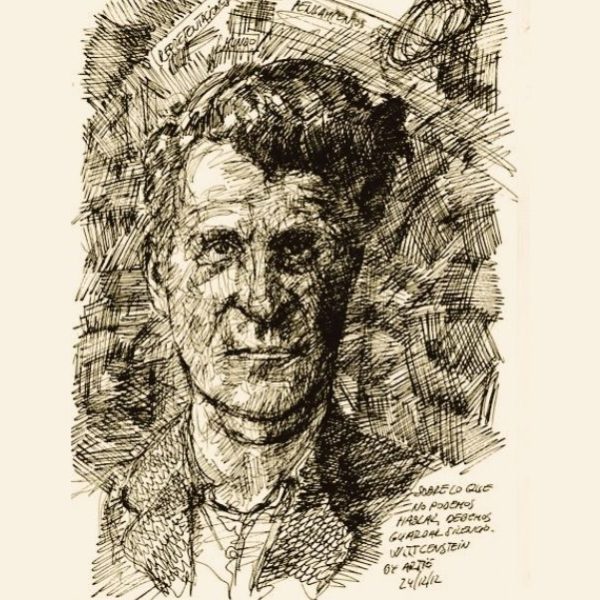 Ludwig Wittgenstein es uno de los filósofos más importantes del siglo pasado. Diseño realizado a partir de la fotografía de Markusspiske (distribuida por Pixabay, CC) y la ilustración de Arturo Espinosa (extraída de su página web, CC2.0).