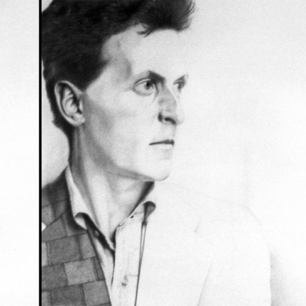 Wittgenstein. Imagen original de Christiaan Tonnis (Ludwig Wittgenstein. Pencil on board. 1985). Ilustración extraída de flickr bajo licencia CC BY-SA 2.0.