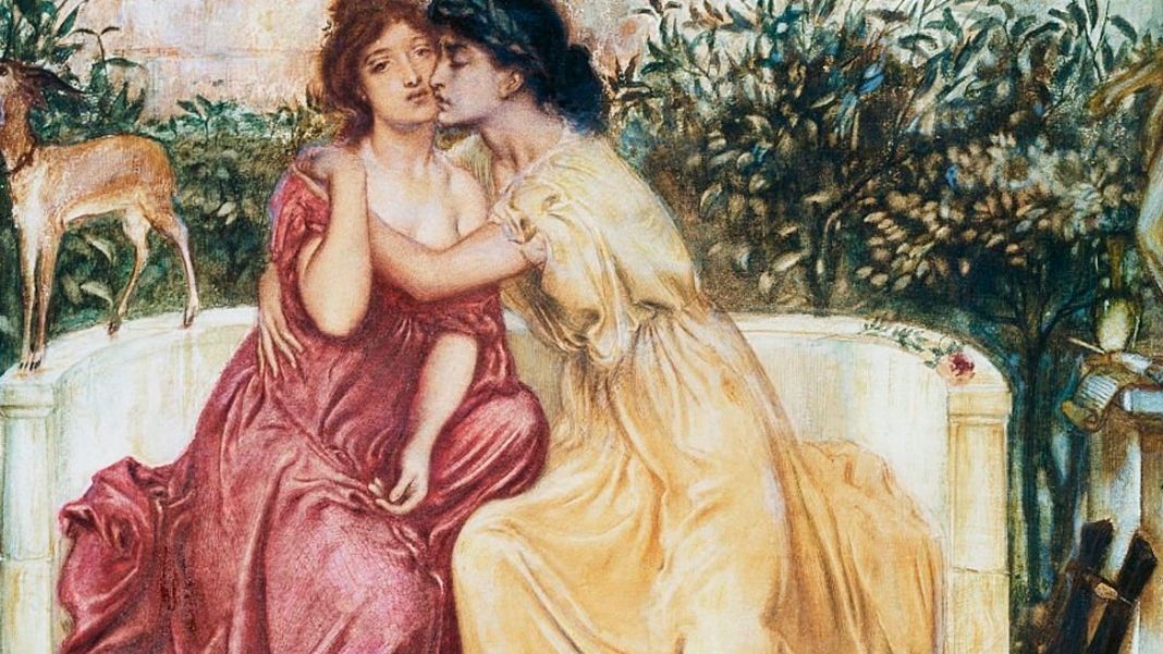 En la Grecia antigua, la homosexualidad no era causa de escándalo, sino que estaba plenamente aceptada. Imagen extraída de La Mirada (lamiradasemanal.cl).