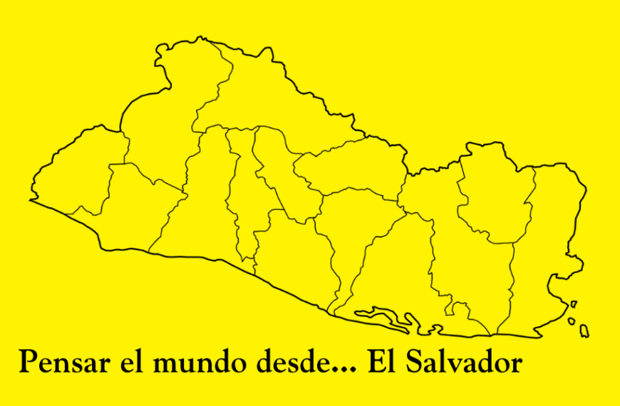 La filósofa salvadoreña Marcela Brito reflexiona sobre la cuestión de la seguridad en su país. Imagen hecha a partir de ilustración de mapa de Golbez, converted to SVG by Jarke, distribuido por Wikimedia Commons bajo licencia CC BY-SA 3.0.