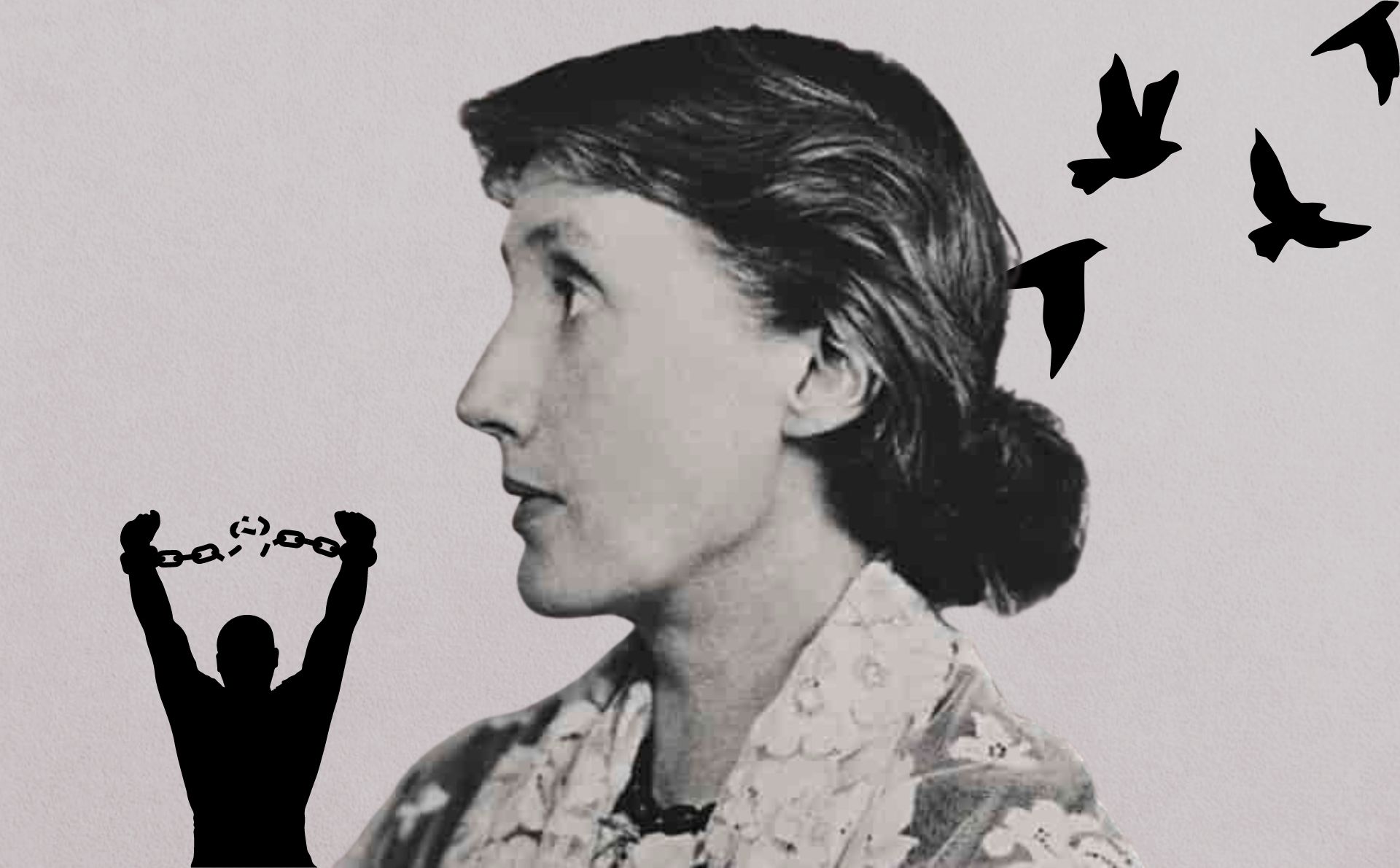 La libertad de Virginia Woolf fue una búsqueda constante en su vida. Una vida atravesada por el amor por los libros y los valores patriarcales contra los que se rebeló. De ese nudo emerge su pensamiento. Imagen de dominio público (licencia CC 1.0), extraída de Store Norske Leksikon y editada con elementos de Canva Pro.