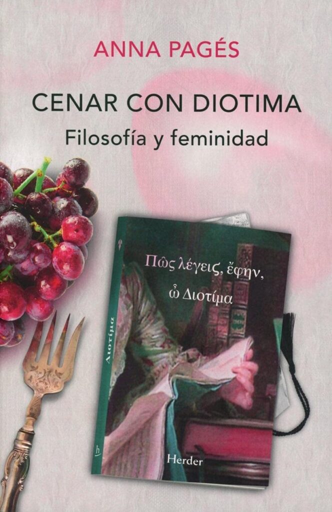 Sócrates y Diotima. Portada del libro Cenar con Diotima