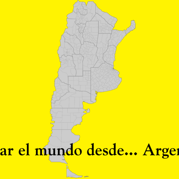 El filósofo argentino Manuel Tizziani se pregunta por la utilidad de la filosofía. Ilustración hecha a partir de mapa de las provincias y departamentos de Argentina distribuido por Wikimedia Commons bajo licencia CC BY-SA 3.0 DEED.