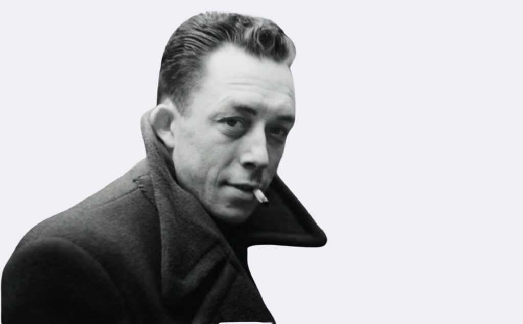 Imagen de Abert Camus, autor de «El extranjero» fumando.