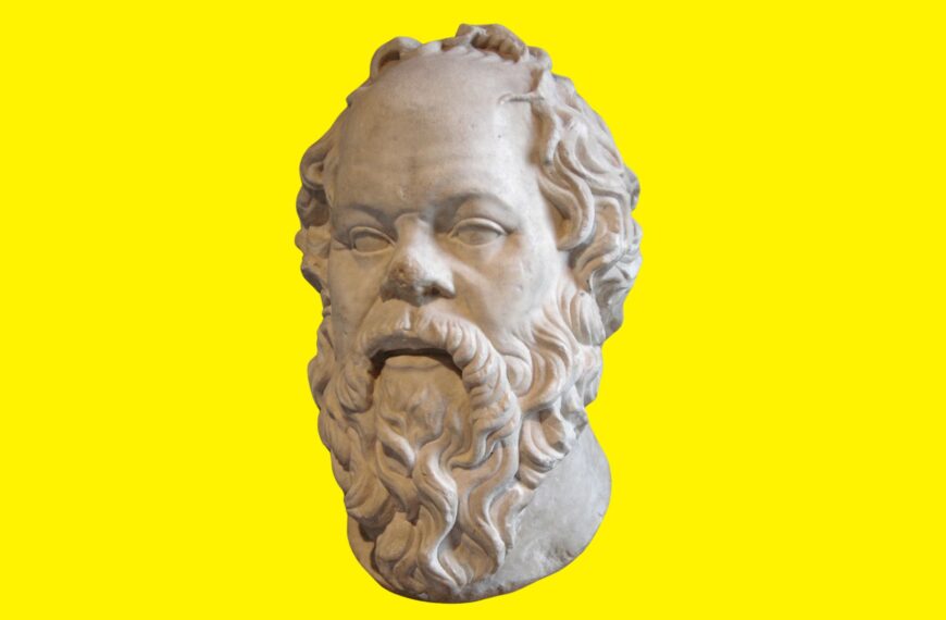 Escultura del busto de Sócrates.
