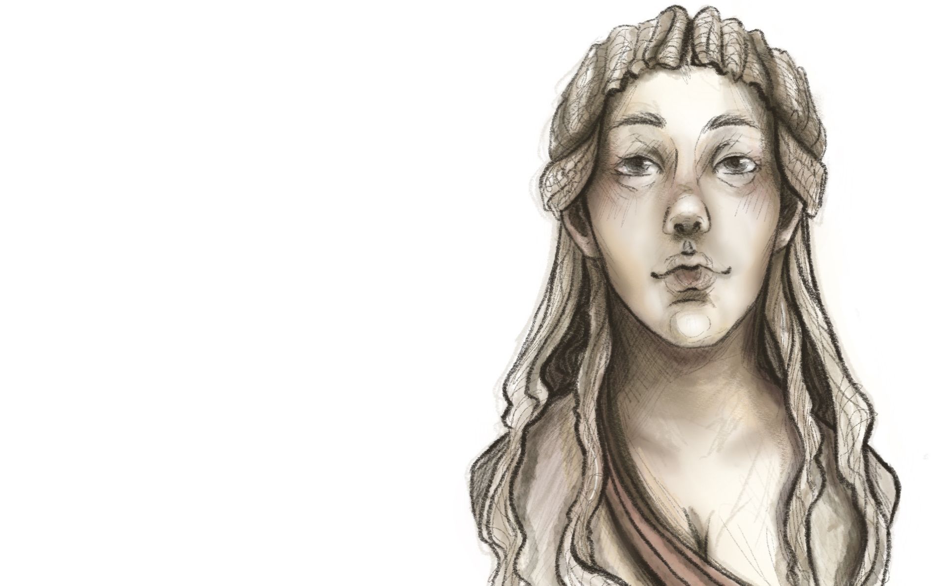 La transcripción del diálogo entre Sócrates y Diotima de El banquete, de Platón, es una de las más poéticas de la literatura filosófica. Ilustración de primer plano de Diotima