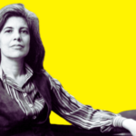 Susan Sontag plantea que las imágenes son clave para entender las guerras. Diseño a partir de imagen de Sontag de 1979, de Wikimedia Commons (Dominio Público).