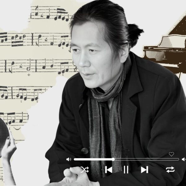 Amado y odiado a partes iguales, Byung-Chul Han es un filósofo ineludible. Diseño realizado a partir de la fotografía del filósofo surcoreano Byung-Chul Han realizada por Isabella Gresser y los elementos de collage de Freepiks (CC.).