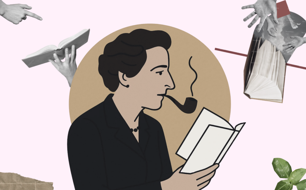 Diseño realizado a partir de la ilustración de Arendt realizada por Sora (licencia CC) y los elementos de Freepiks (licencia CC).