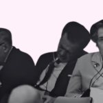 Diseño realizado a partir de la fotografía de Hannah Arendt en Jerusalén durante el juicio de Adolf Eichmann en 1961; imagen de dominio público ampliada con inteligencia artificial.