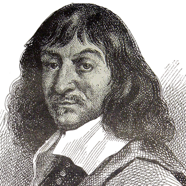 Ilustración de primer plano de Descartes.