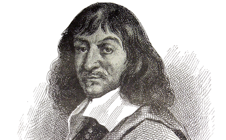 Ilustración de primer plano de Descartes.