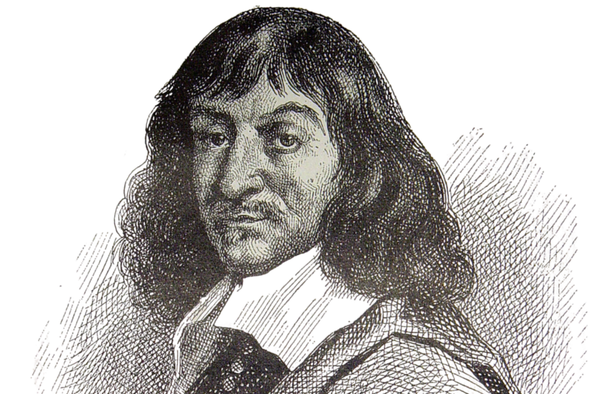 Ilustración de primer plano de Descartes.