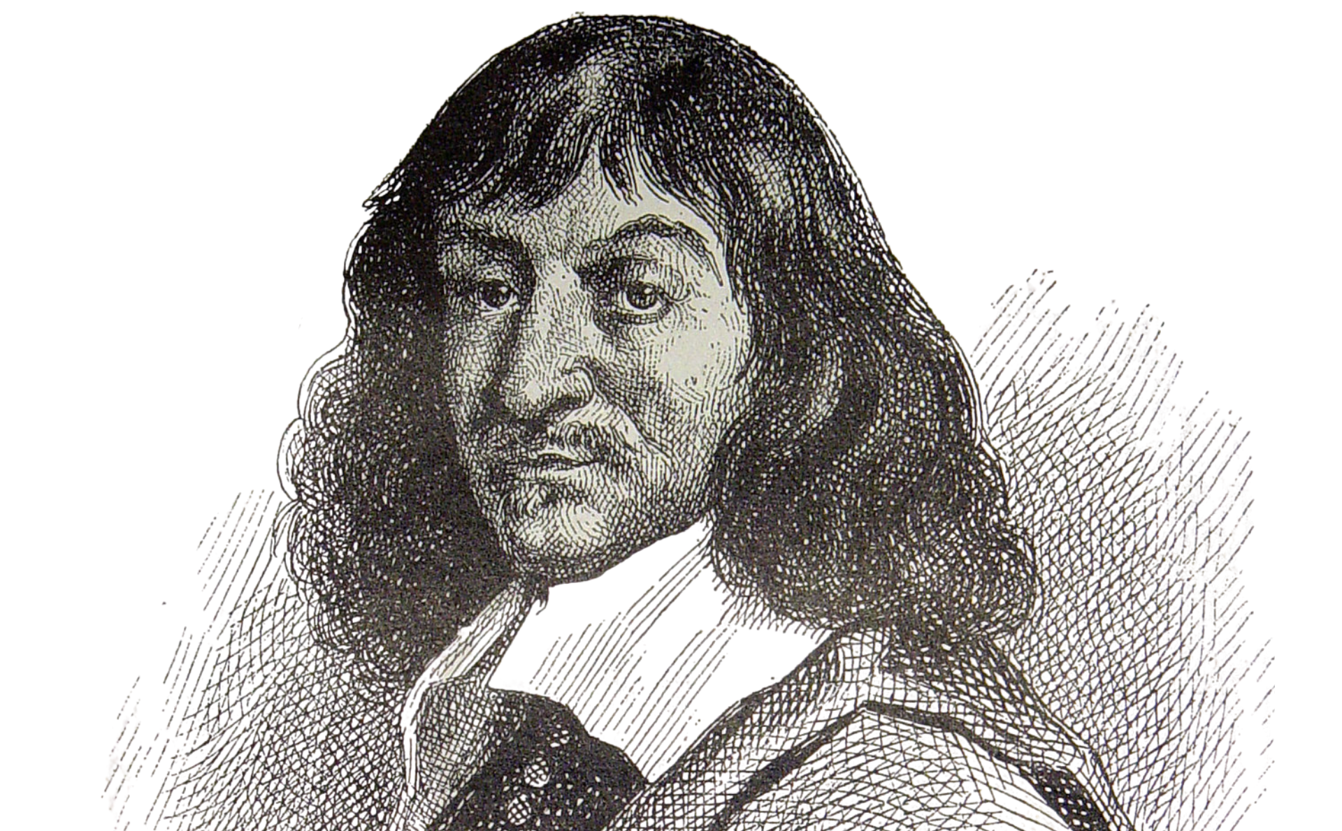 Ilustración de primer plano de Descartes.