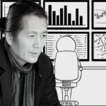 La filosofía haniana, de Byung-Chul Han radiografía nuestro presente. Diseño realizado a partir de la fotografía del filósofo surcoreano Byung-Chul Han realizada por Isabella Gresser y los elementos de collage de Freepiks (CC.).