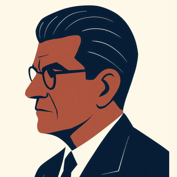 Ilustración de Lacan hecha por Sora (licencia CC).