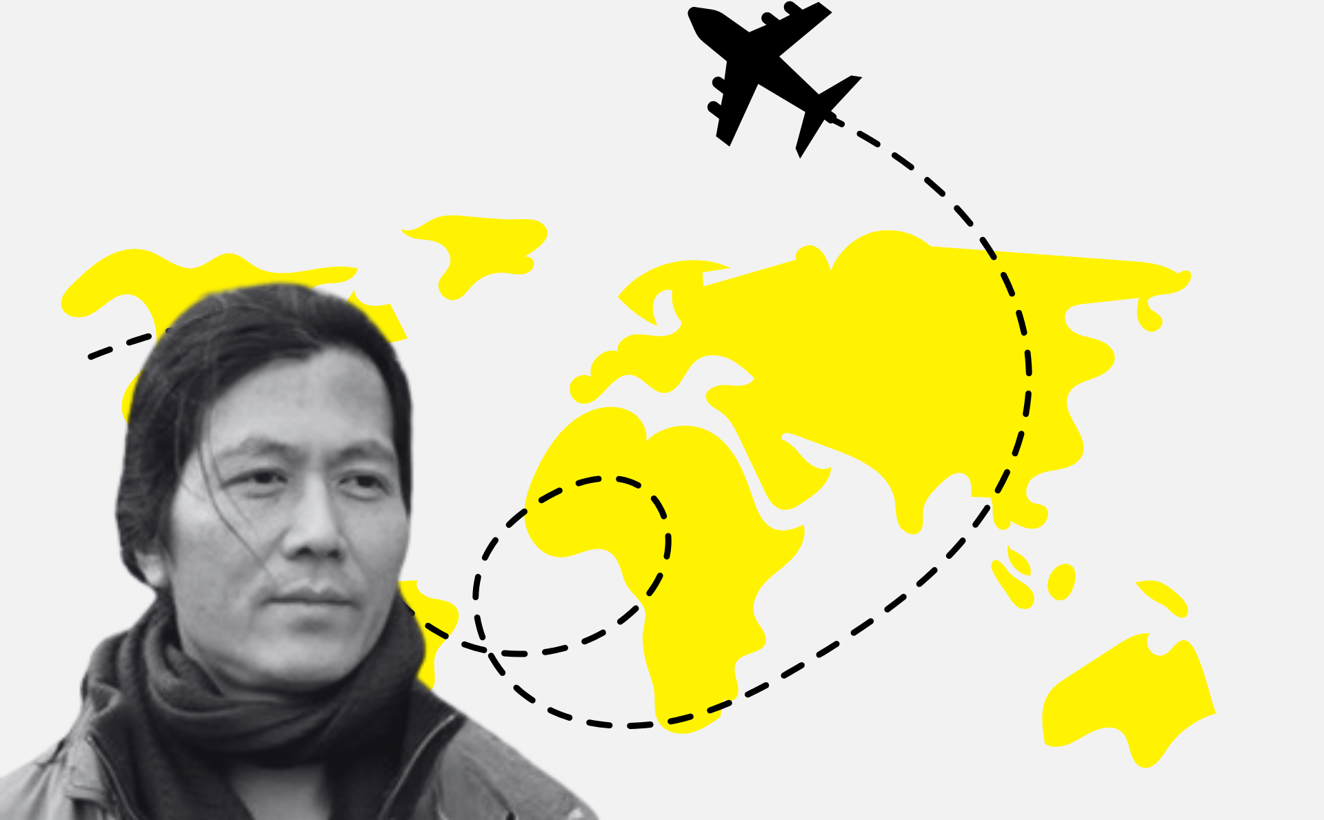 Para Han, el turista no comprende la cultura sobre la cual se arraigan los espacios como lugares de apertura hacia lo extraño y lo nuevo, sino que los ve como esferas de consumo de identidades que satisfacen el impulso de tener que surge en el marco del desarrollo de subjetividades capitalista. Diseño a partir de imagen cedida por Byung-Chul Han y vectores de Canva Pro.