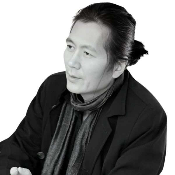 El cansancio, para Han, es una categoría central de nuestro presente. Diseño realizado a partir de la fotografía del filósofo surcoreano Byung-Chul Han realizada por Isabella Gresser.