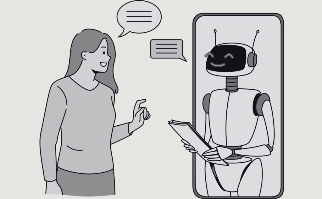 La inteligencia artificial pone más en jaque que nunca la asociación entre tecnología y progreso. Diseño realizado por Vectorium y extraído de Canva Pro.