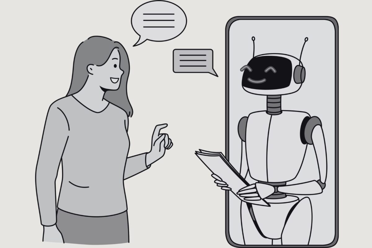 La inteligencia artificial pone más en jaque que nunca la asociación entre tecnología y progreso. Diseño realizado por Vectorium y extraído de Canva Pro.