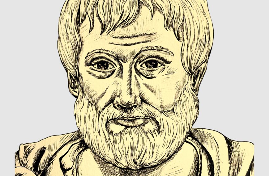 El logos, la palabra, es fundamental para entender la vida, según Aristóteles. Ilustración de Aristóteles de Inés García Soria.