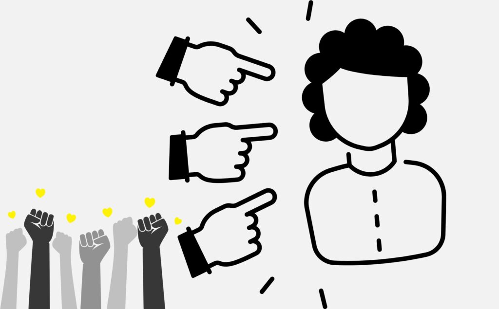 A menudo consideramos que las tecnologías son neutrales. Pero nada más lejos de la realidad. La inteligencia artificial reproduce numerosos sesgos sociales. Diseño a partir de vectores de Canva Pro.
