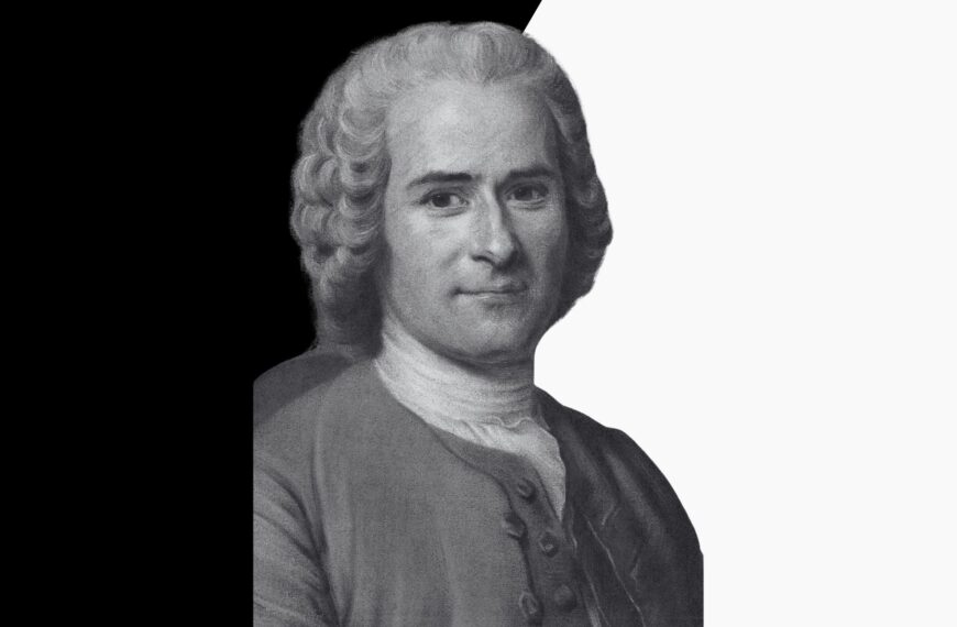 El problema del mal para Rousseau atraviesa su concepción del ser humano. Diseño a partir de retrato de Rousseau, extraído de Wikimedia Commons, de dominio público.