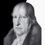 Página de Inicio 2025 El mal para Hegel es un problema relativo al desarrollo del espíritu en contraposición con la universalidad racional. Diseño a partir de imagen de Hegel extraída de Wikimedia Commons, de dominio público.