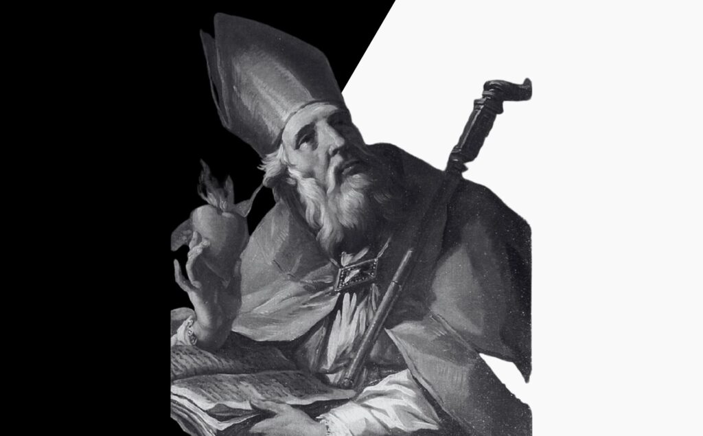 Dosier — ¿Por qué existe el mal? San Agustín. Diseño a partir de imagen de Wikimedia Commons, de dominio público.