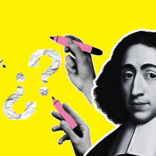 Diseño realizado a partir del retrato de Spinoza (autor desconocido; licencia Public Domain Mark 1.0 Universal) y elementos de Freepik (licencia CC).