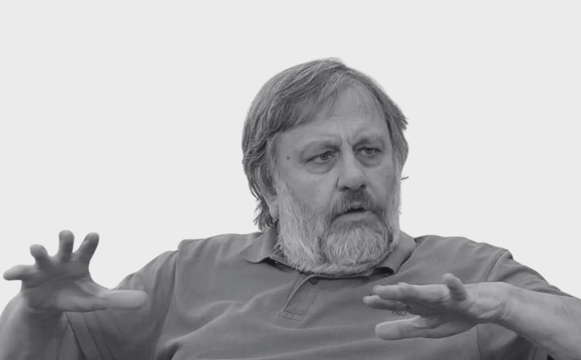 Diseño realizado a partir de la fotografía del filósofo esloveno Slavoj Žižek en 2015, en el Bookfair de Leipzig. Autor foto: Amrei-Marie. CC Attribution-Share Alike 4.0 International.