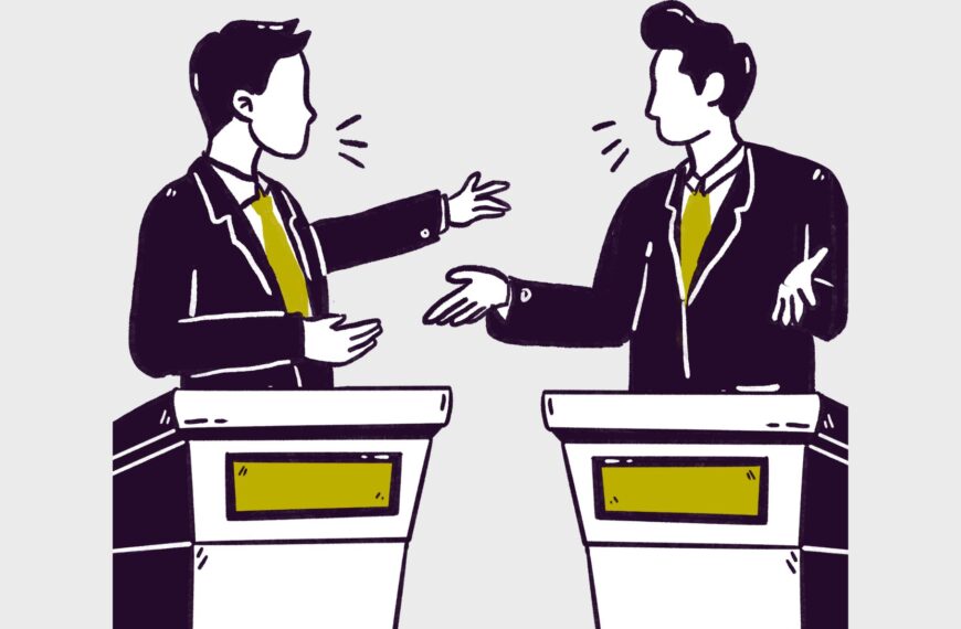 La polarización es uno de los grandes asuntos del presente. Diseño a partir de imagen extraída de Canva Pro.