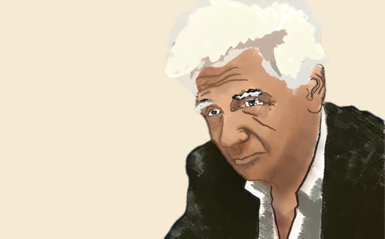 Página de Inicio 2025 Ilustración de Jacques Derrida del usuario pabloseca, extraída de Wikimedia Commons (CC 3.0).