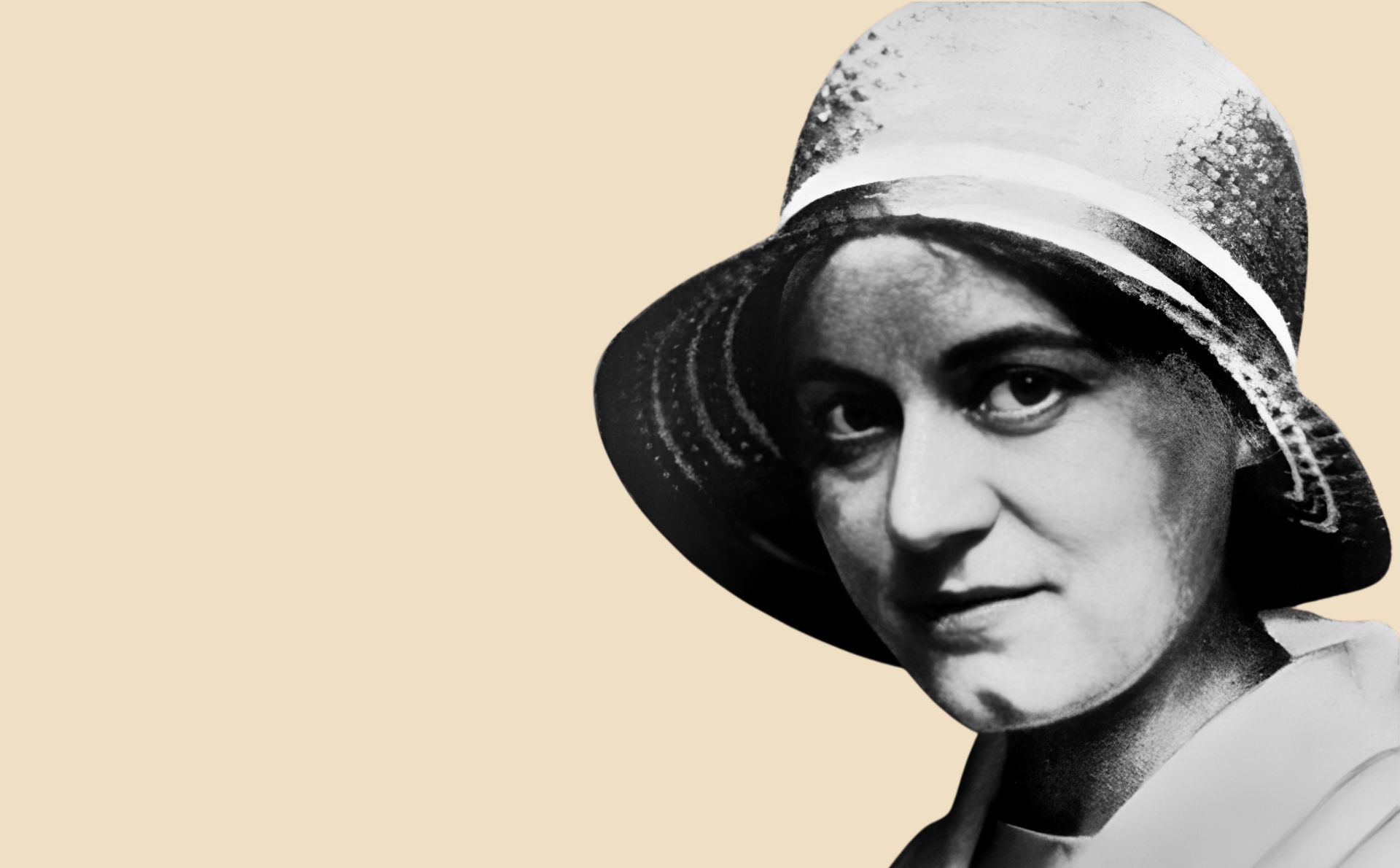 Edith Stein, una importante figura de la filosofía del siglo XX. Diseño a partir de imagen de dominio público, extraída de Wikimedia Commons.