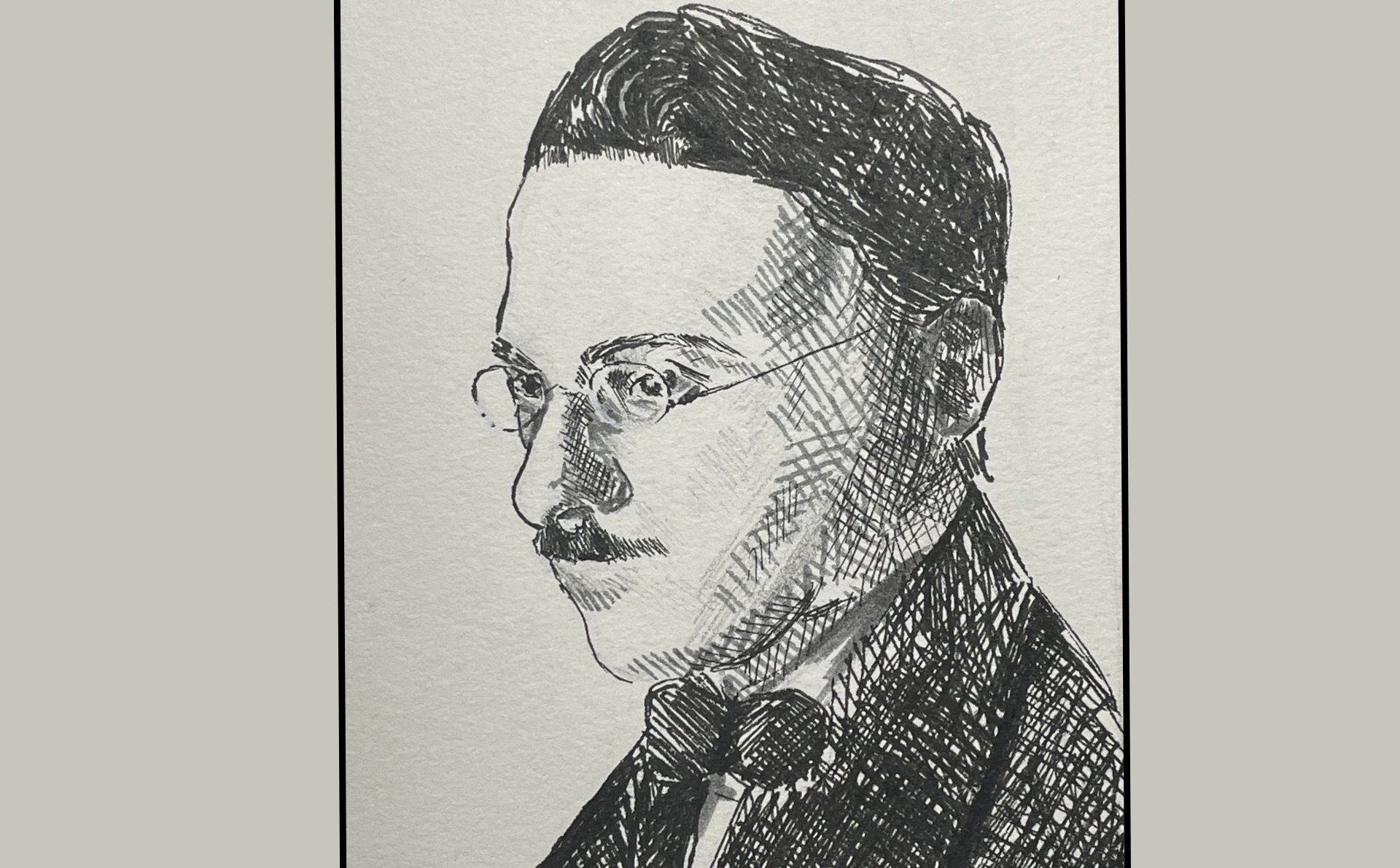 La visa de Pessoa. Ilustración del escritor realizada por Inés Alonso Moreno.