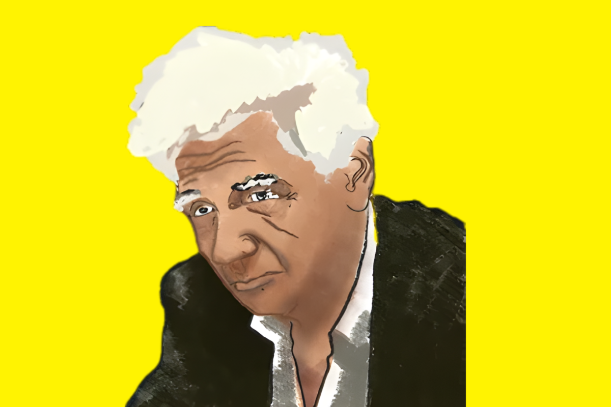 Ilustración de Jacques Derrida del usuario pabloseca, extraída de Wikimedia Commons (CC 3.0).