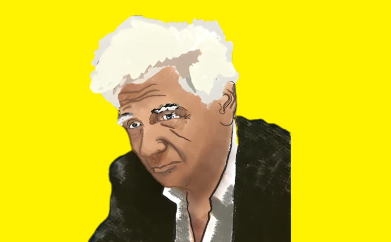 Página de Inicio 2025 Ilustración de Jacques Derrida del usuario pabloseca, extraída de Wikimedia Commons (CC 3.0).